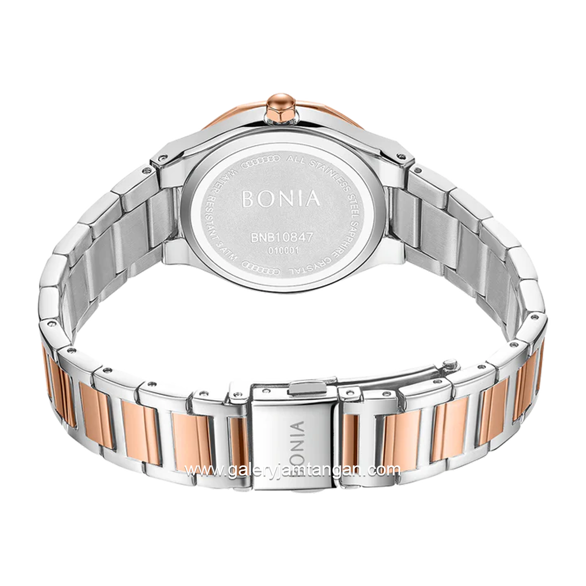 BONIA BNB10847-2699 Silver Rosegold Dial Green Stainless Steel