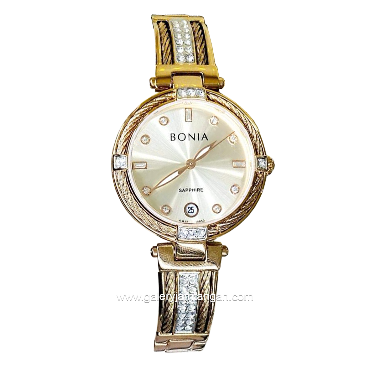 BONIA BNB10850-2567S Gold Dial White Stainless Steel