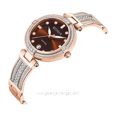 BONIA BNB10850-2647S Rosegold Dial Brown Stainless Steel