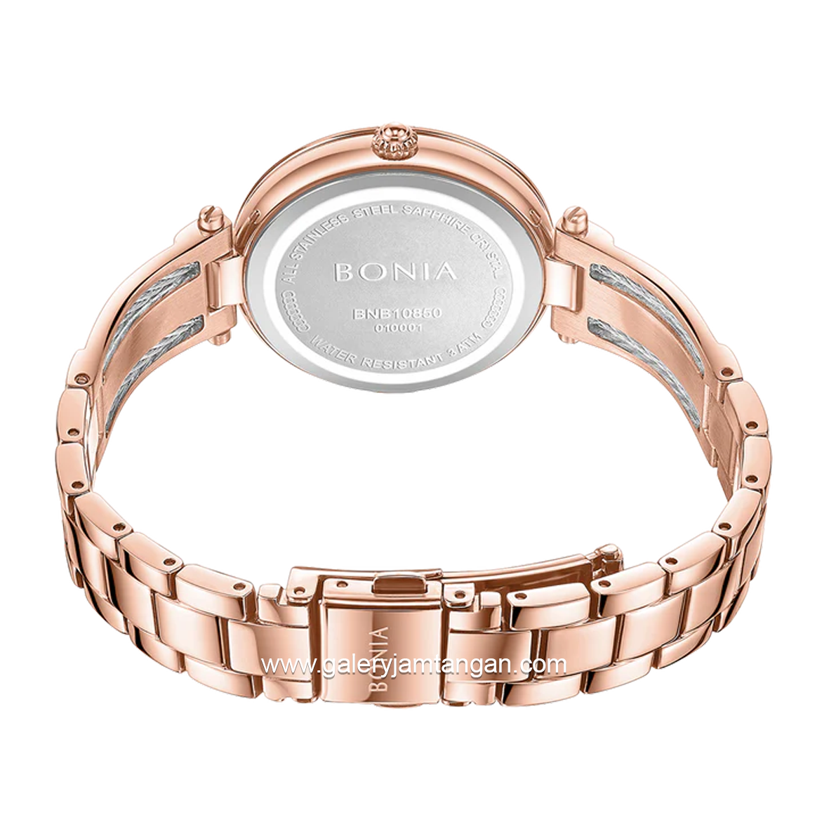 BONIA BNB10850-2647S Rosegold Dial Brown Stainless Steel