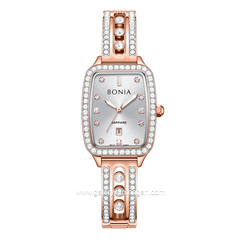 BONIA BNB10853-2517S Rosegold Dial Silver Stainless Steel