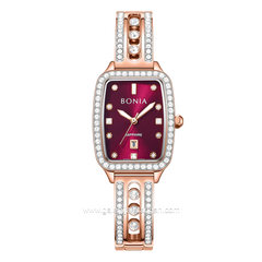 BONIA BNB10853-2567S Rosegold Dial Wine Red Stainless Steel