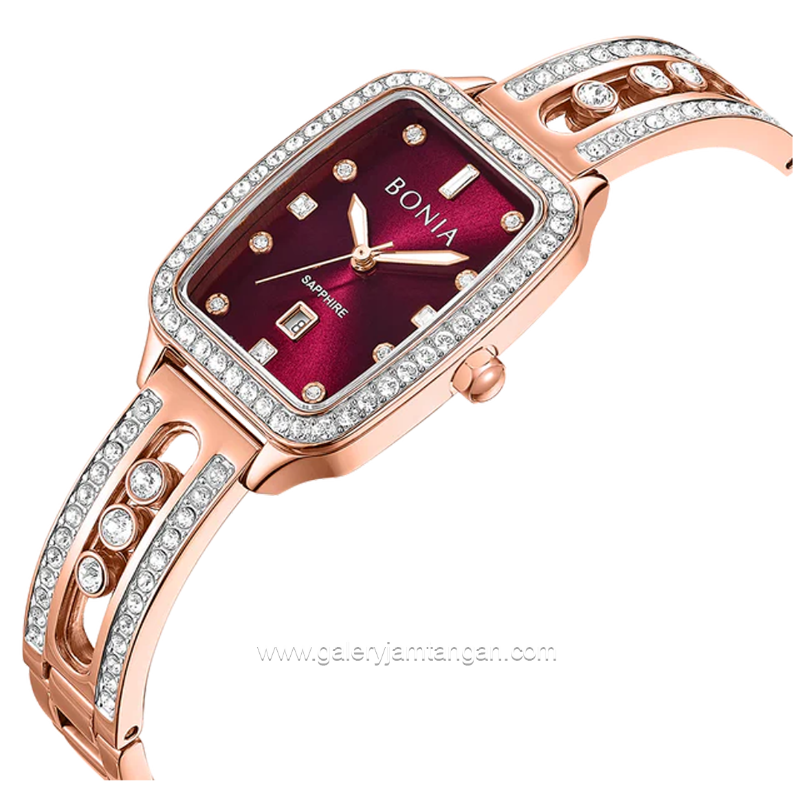 BONIA BNB10853-2567S Rosegold Dial Wine Red Stainless Steel