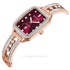 BONIA BNB10853-2567S Rosegold Dial Wine Red Stainless Steel