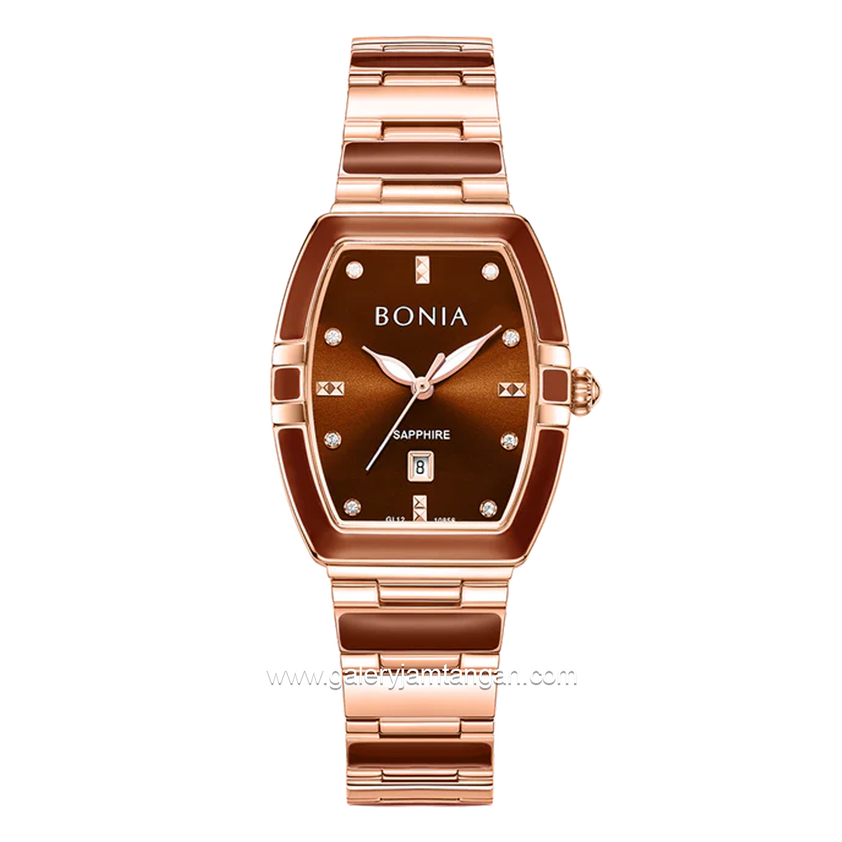 BONIA BNB10856-2547 Rosegold Dial Brown Stainless Steel