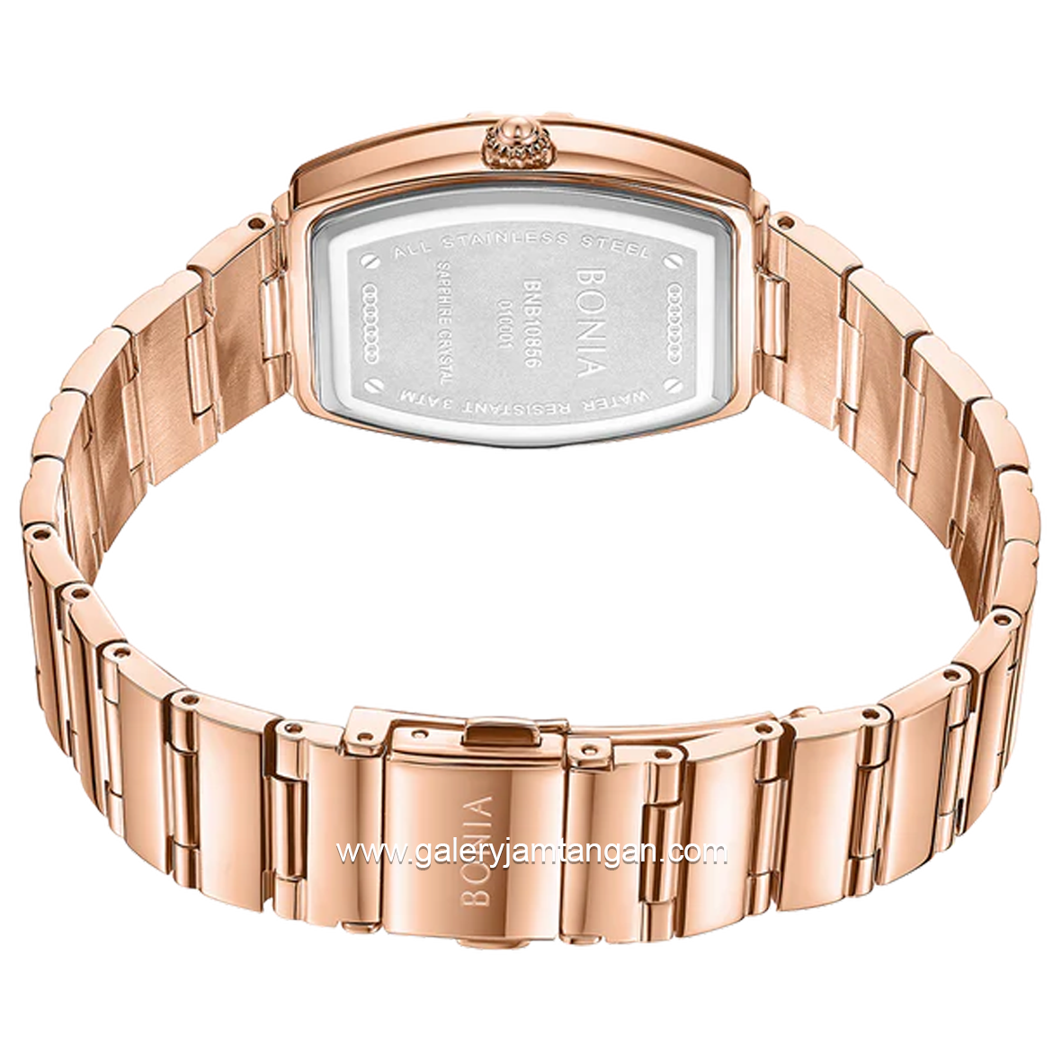 BONIA BNB10856-2547 Rosegold Dial Brown Stainless Steel