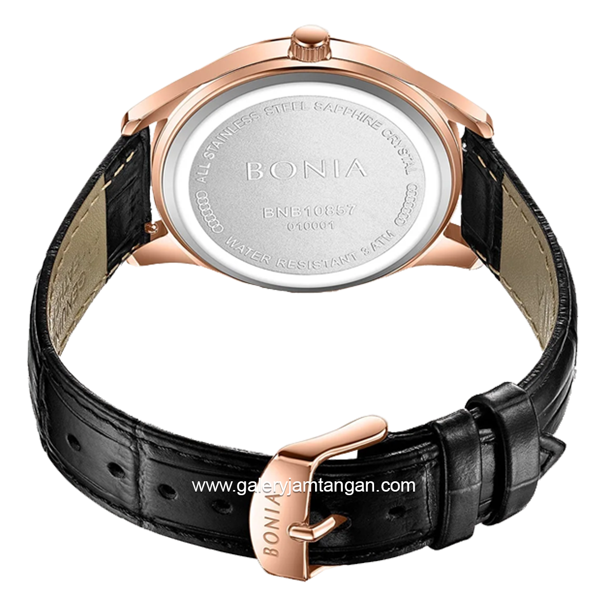 BONIA BNB10857-1512 Men's Watches Black Rosegold Stainless Steel