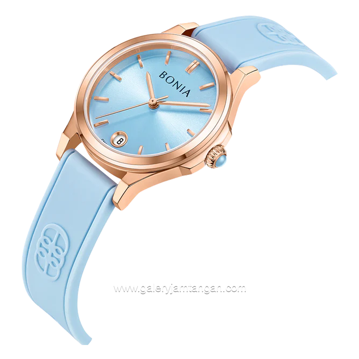BONIA BNB10868-2582 Women's Watches Blue Rosegold Silicone Strap