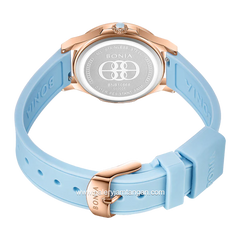 BONIA BNB10868-2582 Women's Watches Blue Rosegold Silicone Strap