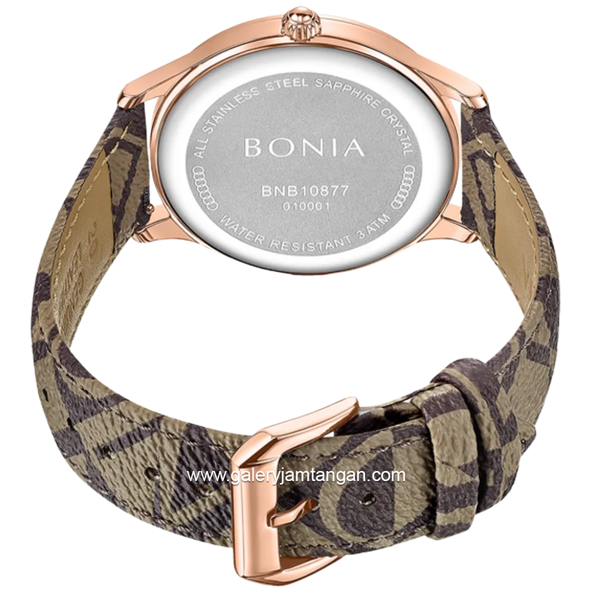 BONIA BNB10877-1543 Monogram Sapphire Crystal Genuine Leather