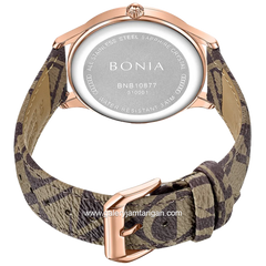 BONIA BNB10877-1543 Monogram Sapphire Crystal Genuine Leather