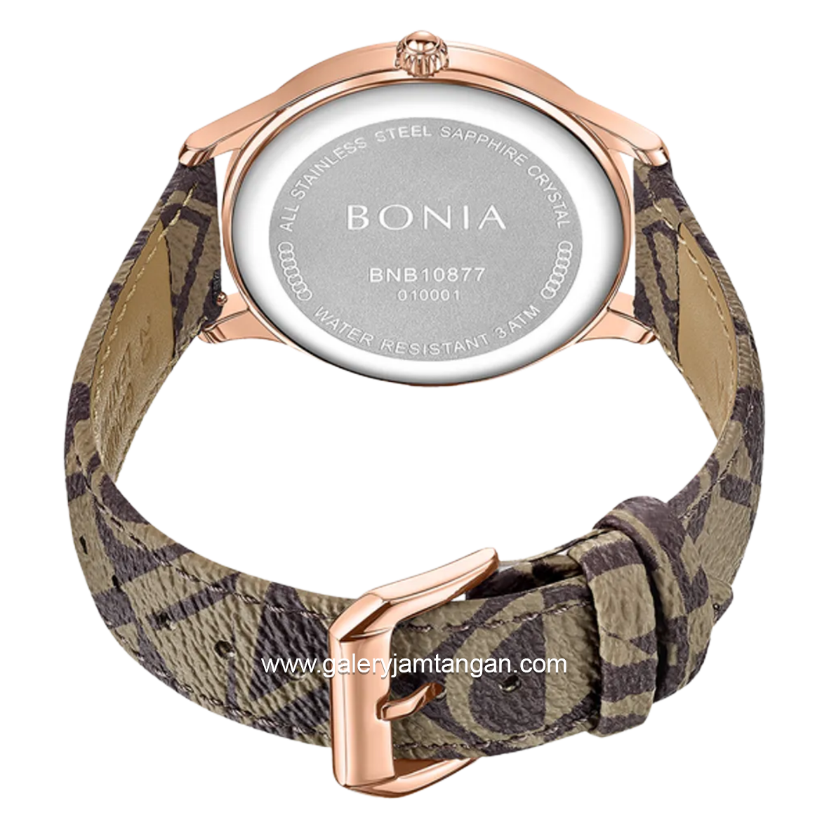 BONIA BNB10877-2547 Monogram Sapphire Crystal Genuine Leather