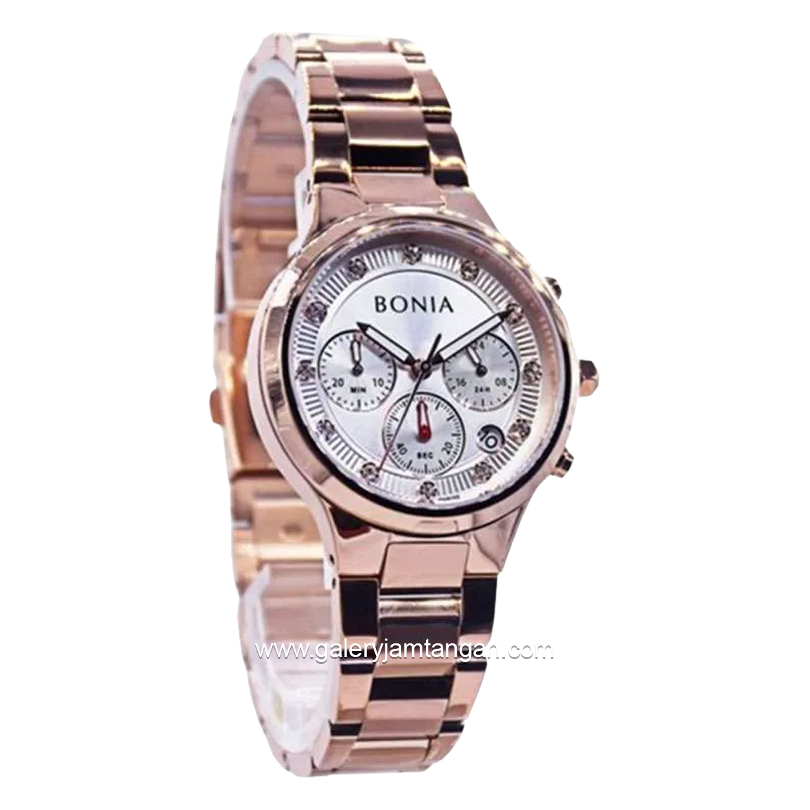 BONIA BNB195-2517C Rosegold Dial Silver Stainless Steel