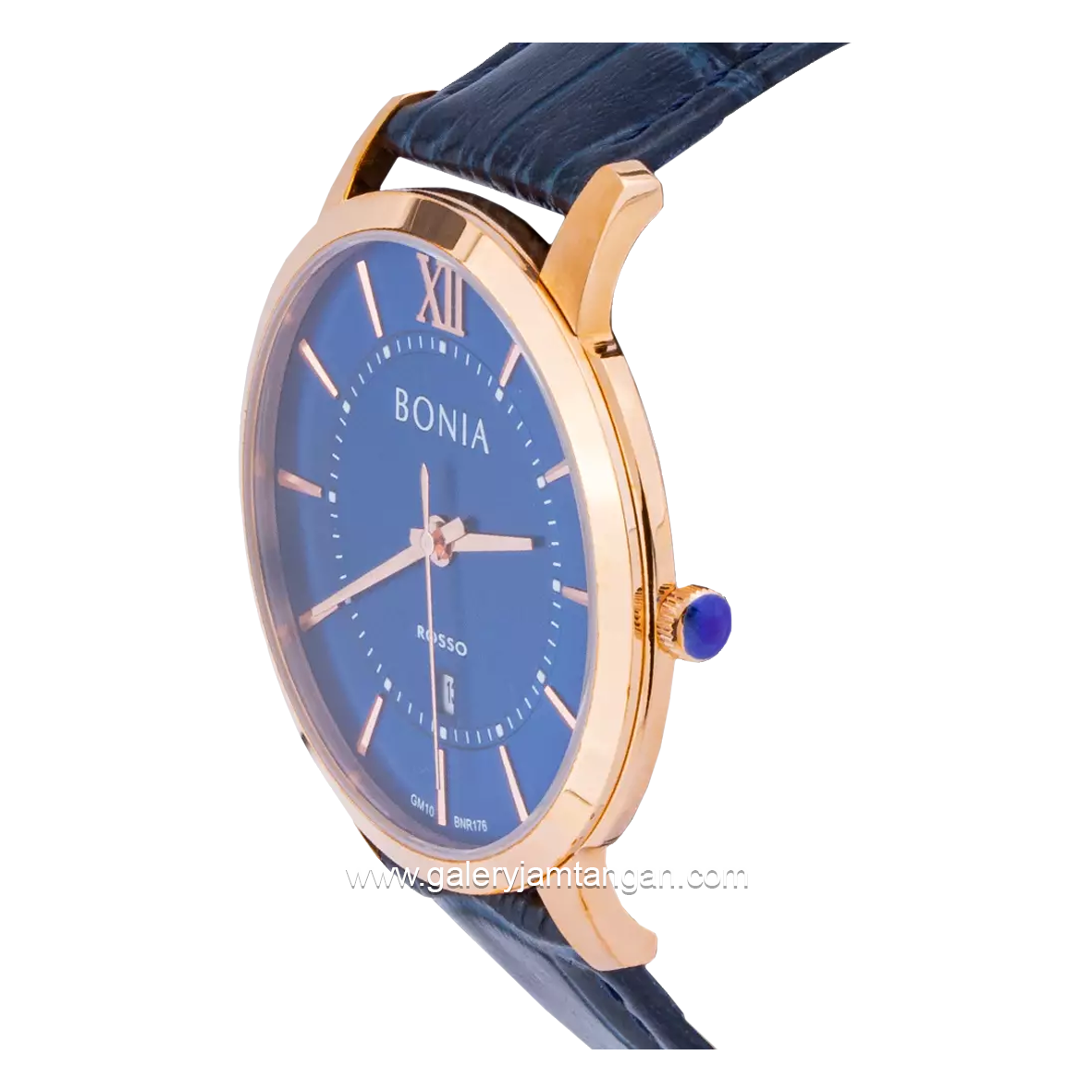 BONIA BNR176-1583 Me's Watches Navy Rosegold Leather Strap