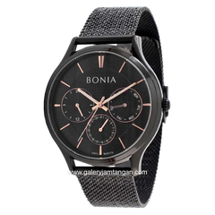 BONIA BNR179-1732M Black Multifunction Sandrope Stainless Steel Strap