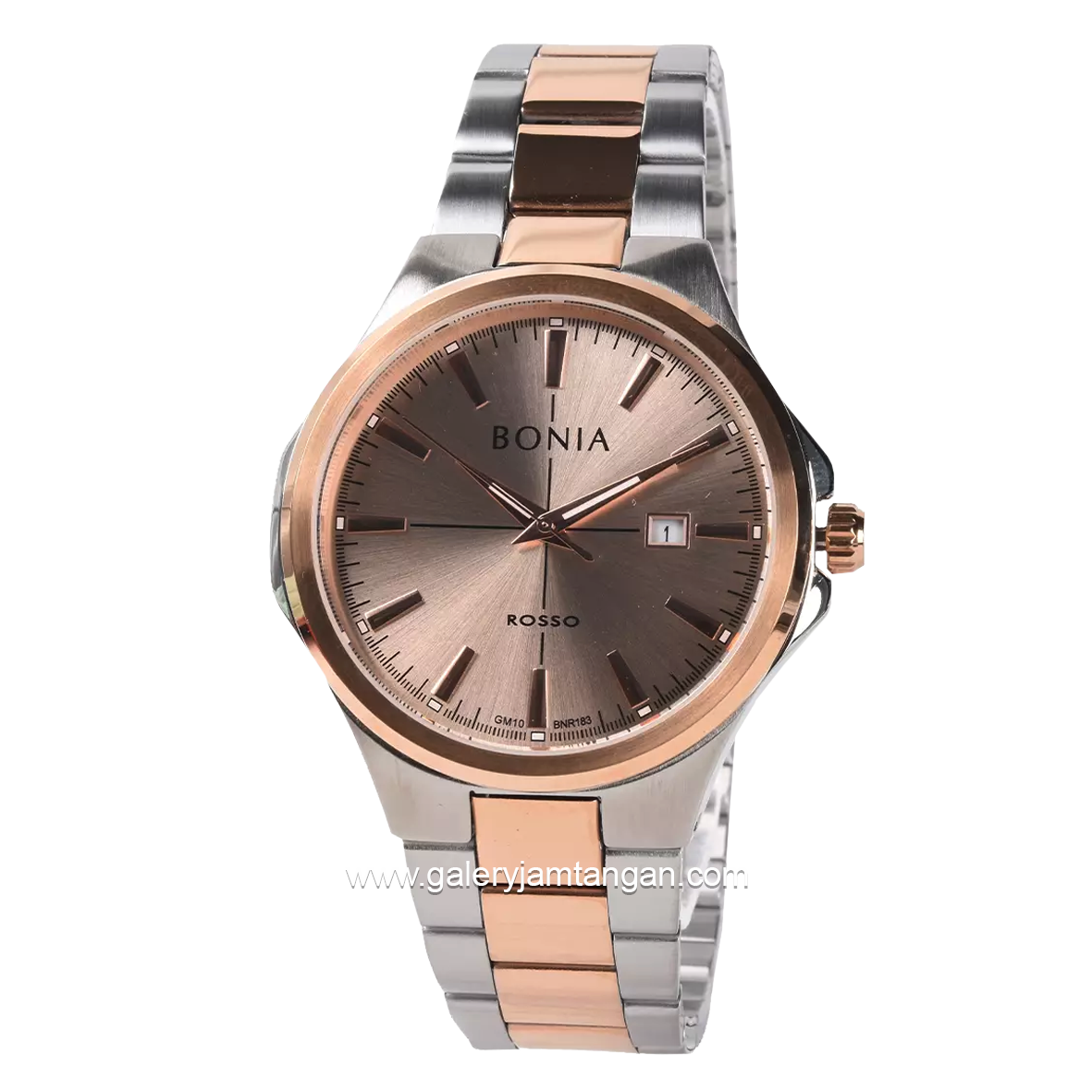 BONIA BNR183-1672 Silver Combinasi Rosegold Stainless Steel
