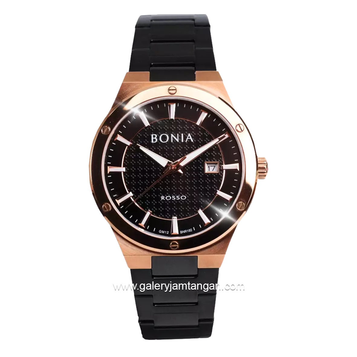 BONIA BNR192-1032 Men's Watches Black Rosegold Stainless Steel