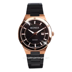 BONIA BNR192-1032 Men's Watches Black Rosegold Stainless Steel