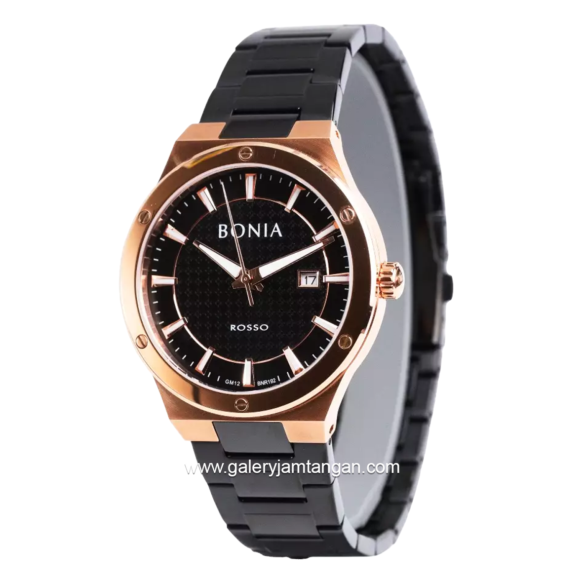 BONIA BNR192-1032 Men's Watches Black Rosegold Stainless Steel