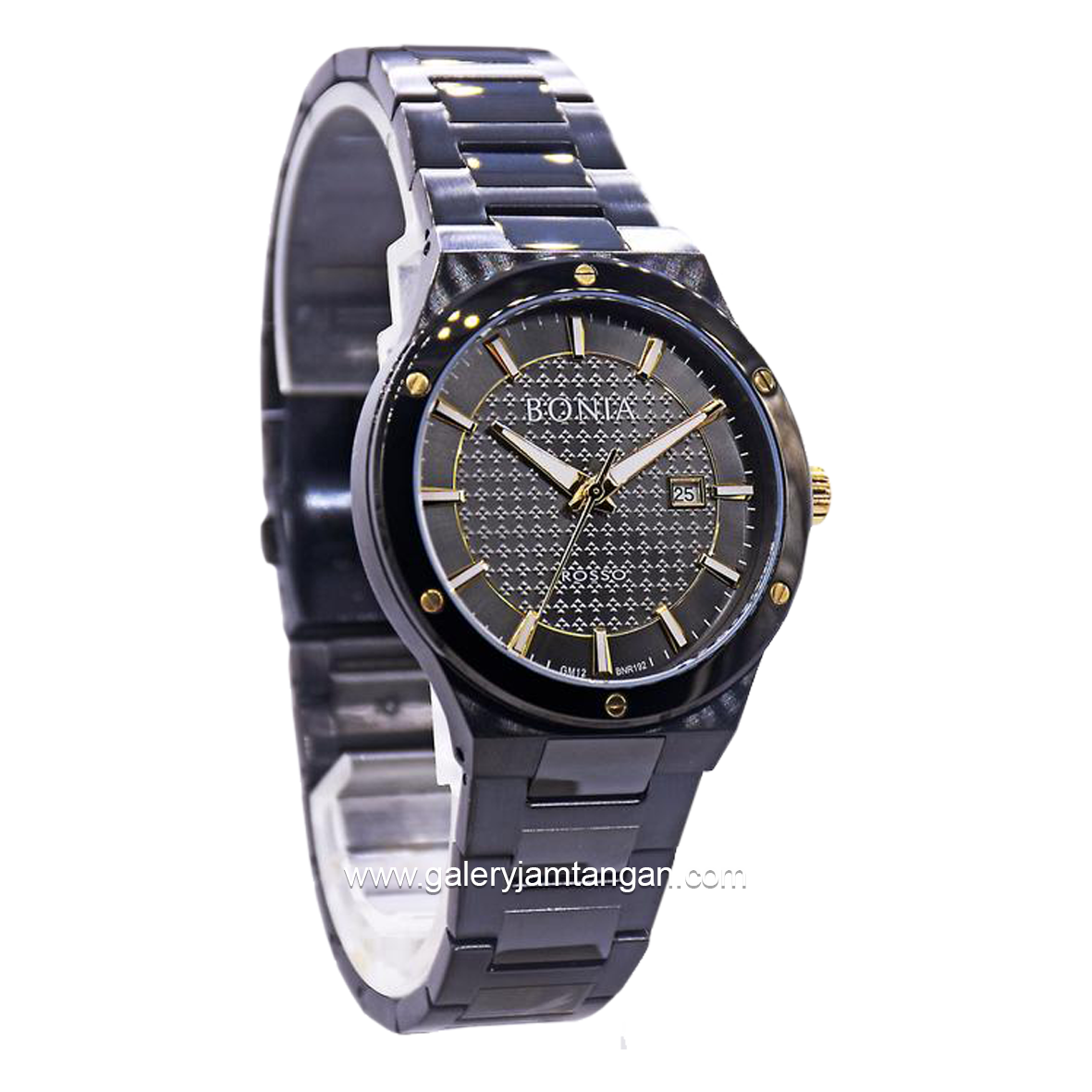 BONIA BNR192-1832 Black Hour Marker Gold Stainless Steel