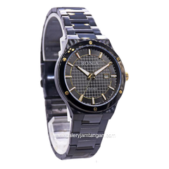 BONIA BNR192-1832 Black Hour Marker Gold Stainless Steel