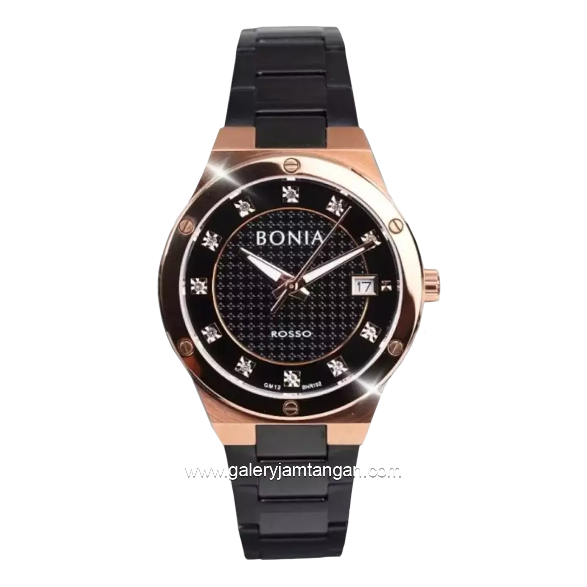 BONIA BNR192-2037 Black Rosegold Stainless Steel