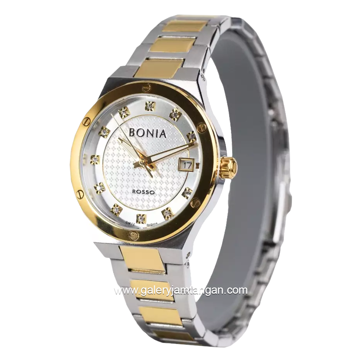 BONIA BNR192-2117 Silver Gold Dial White Stainless Steel