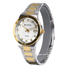 BONIA BNR192-2117 Silver Gold Dial White Stainless Steel
