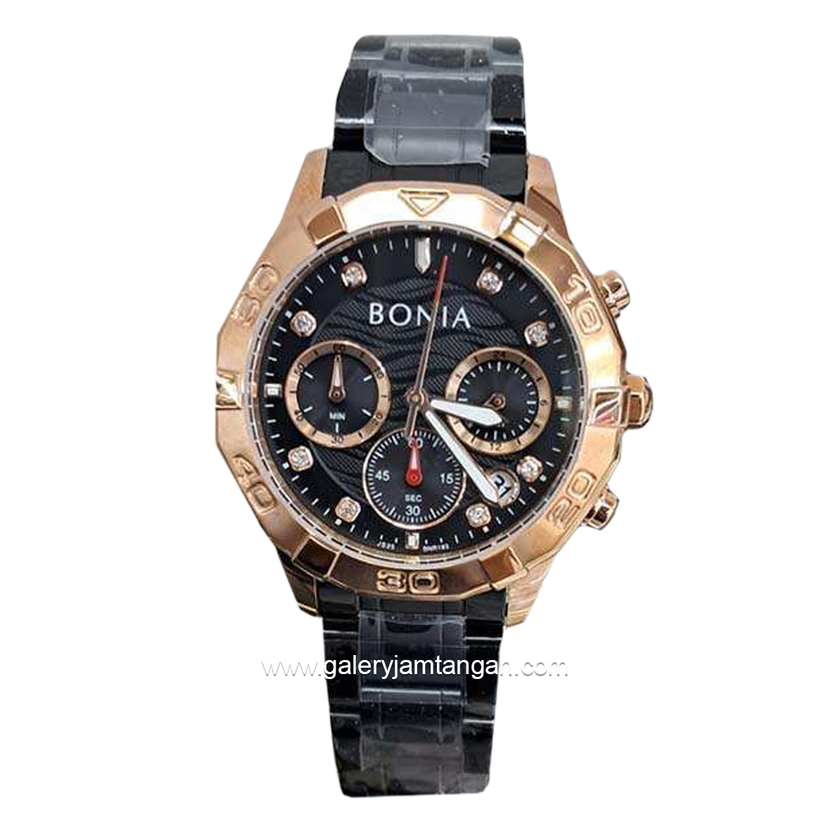 BONIA BNR193-2037C Black Rosegold Stainless Steel