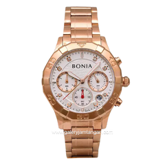 BONIA BNR193-2517C Chronograph Rosegold Dial White Stainless Steel