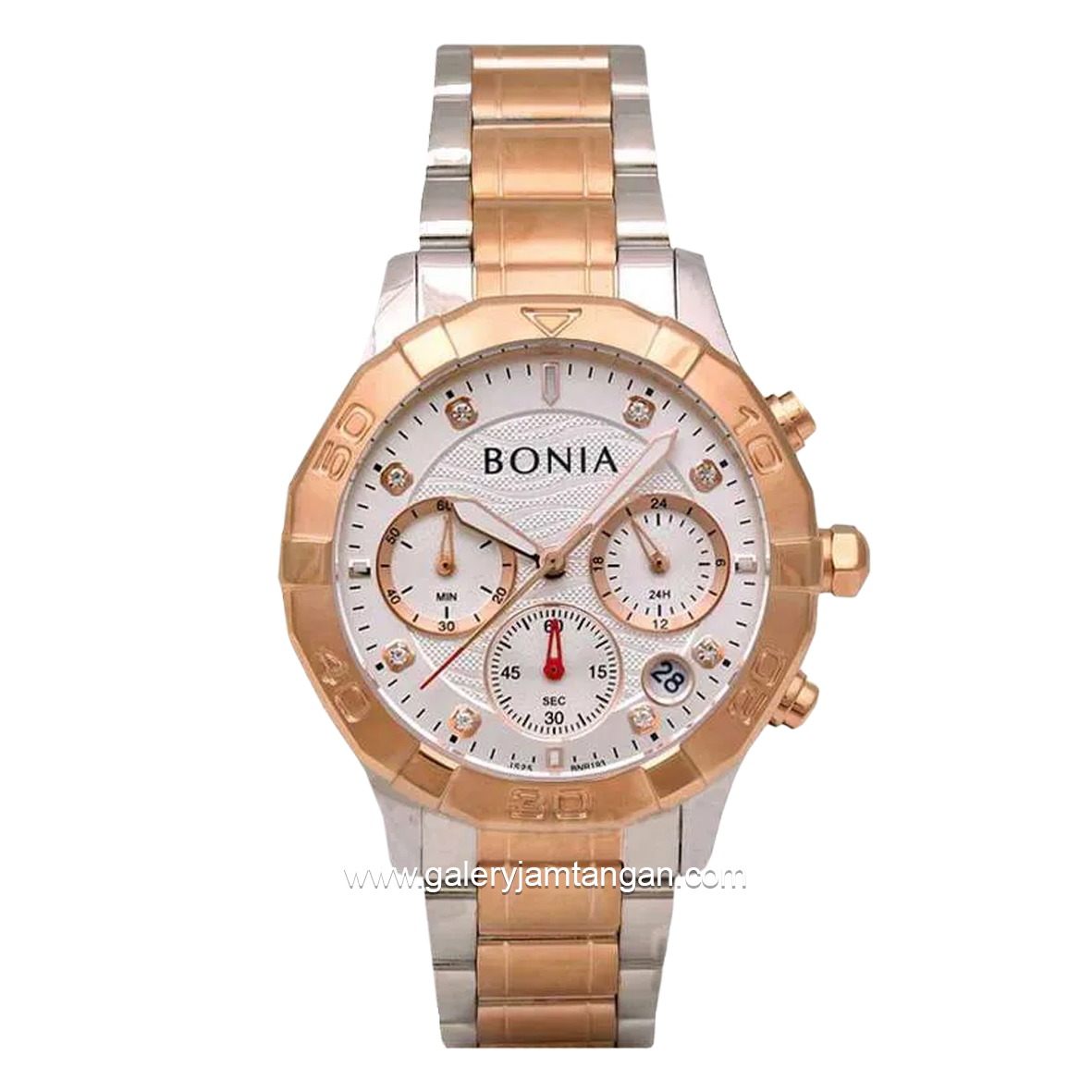 BONIA BNR193-2617C Chronograph Silver Rosegold Stainless Steel