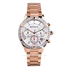 BONIA BNR194-2517C Chronograph Rosegold Dial Silver Stainless Steel