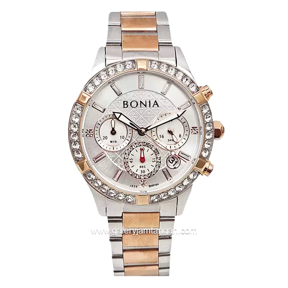 BONIA BNR194-2617C Chronograph Silver Rosegold Stainless Steel