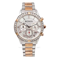 BONIA BNR194-2617C Chronograph Silver Rosegold Stainless Steel