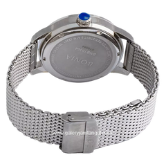 BONIA BNB10364-1332 Silver Dial Black Sapphire Crystal Sandrope Strap
