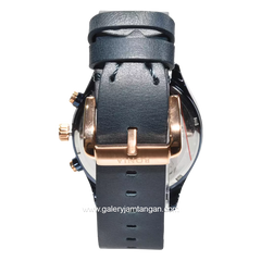 BONIA BNB10393-1582C Blue Rosegold Chronograph Leather Strap