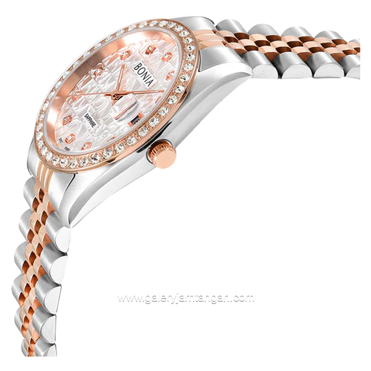 BONIA BNB10550-1616 Silver Rosegold Stainless Steel