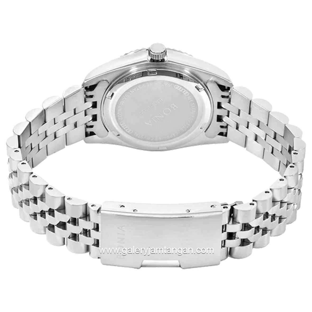 BONIA BNB10550-1357 Full Silver Dial White Stainless Steel