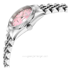 BONIA BNB10550-3327 Silver Dial Pink Sapphire Crystal Stainless Steel