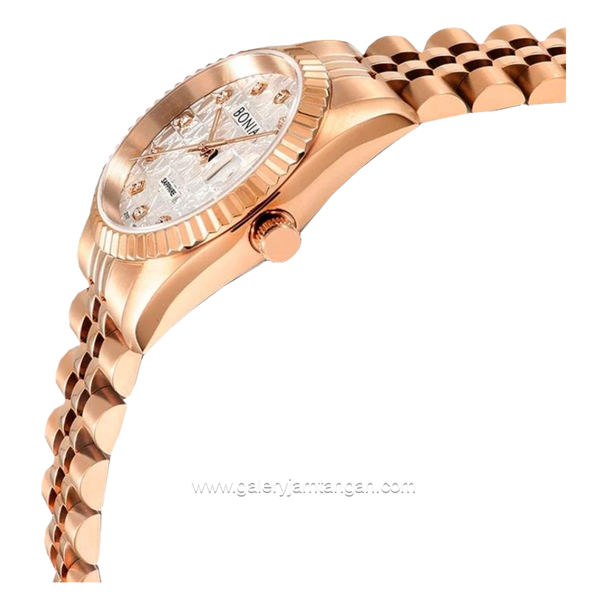 BONIA BNB10550-3516 Rosegold Dial White Stainless Steel