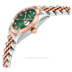 BONIA BNB10550-3696 Silver Combinasi Rosegold Dial Green Stainless Steel