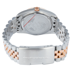 BONIA BNB10552-1643 Combination Silver Rosegold Dial Brown Stainless Steel
