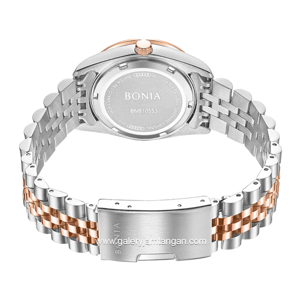 BONIA BNB10553-3677S Silver Rosegold Dial Pink Stainless Steel