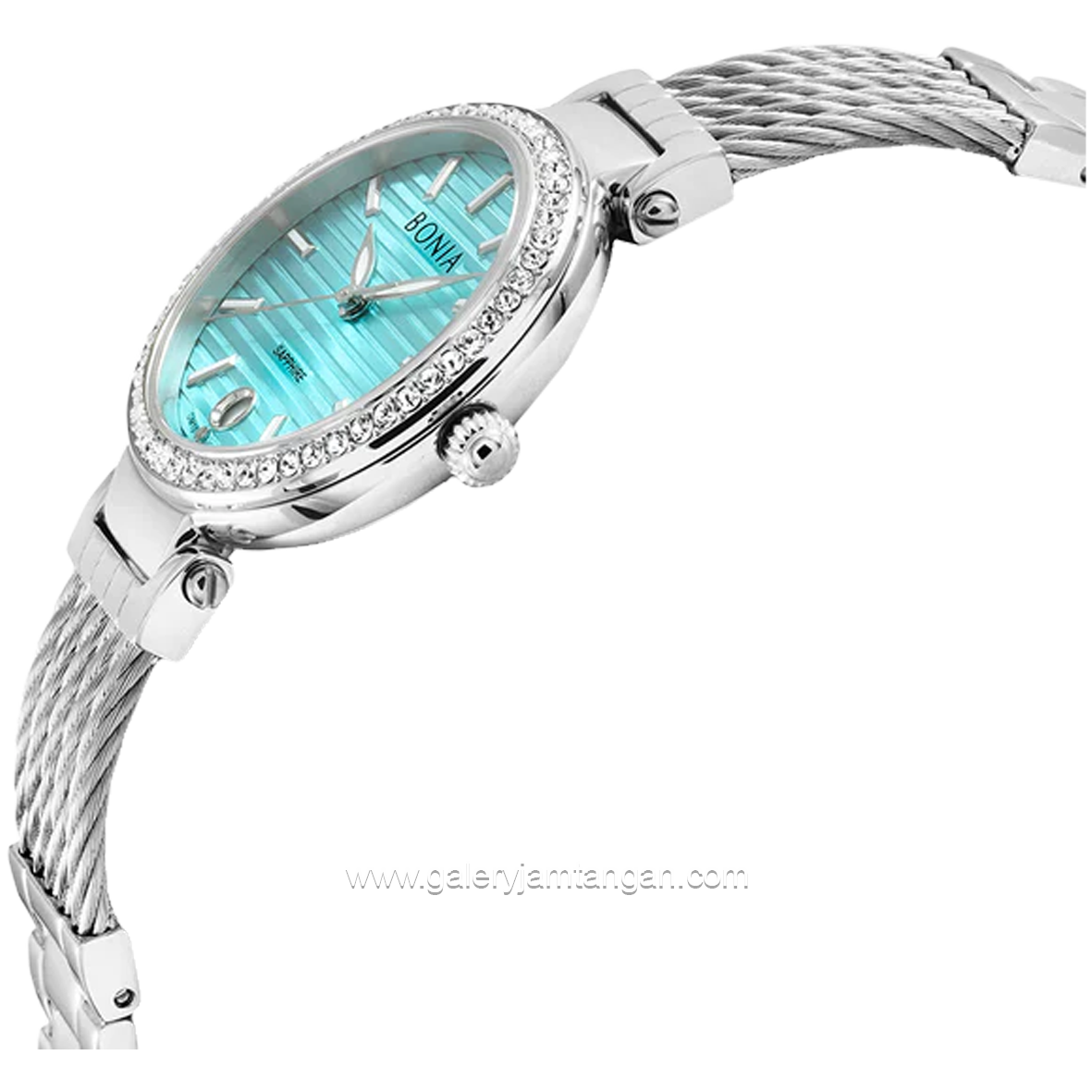 BONIA BNB10626-2382S Silver Dial Blue Sapphire Crystal Stainless Steel