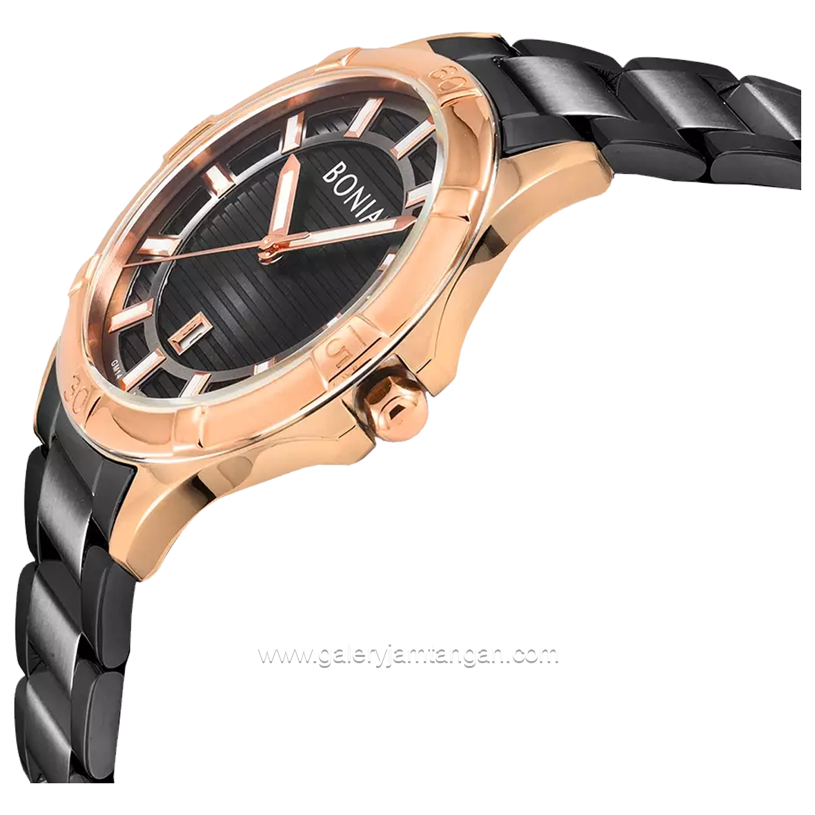 BONIA BNB10750-1032 Black Rosegold Stainless Steel