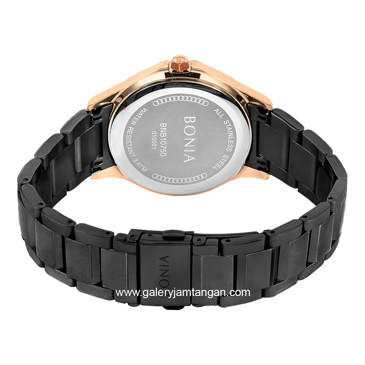 BONIA BNB10750-2032 Black Rosdegold Stainless Steel