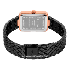 BONIA BNB10811-2033S Black Rosegold Sapphire Crystal Stainless Steel