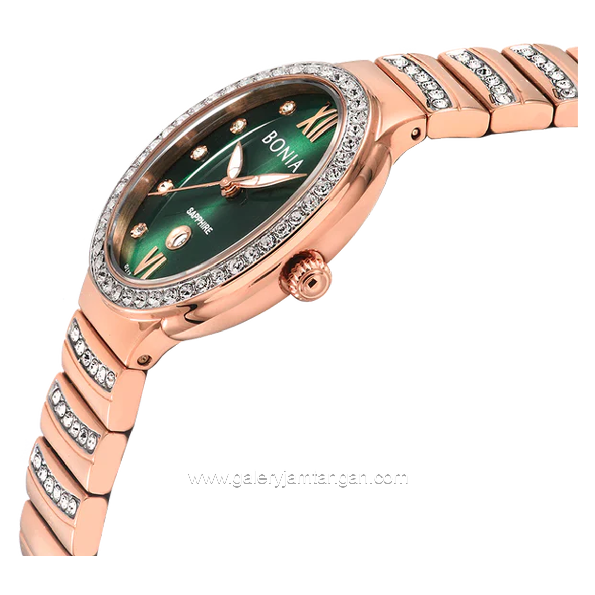 BONIA BNB10827-2593S Rosegold Dial Green Stainless Steel