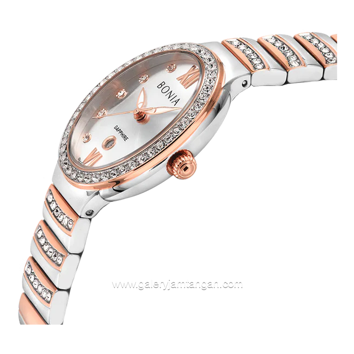 BONIA BNB10827-2613S Silver Rosegold Stainless Steel