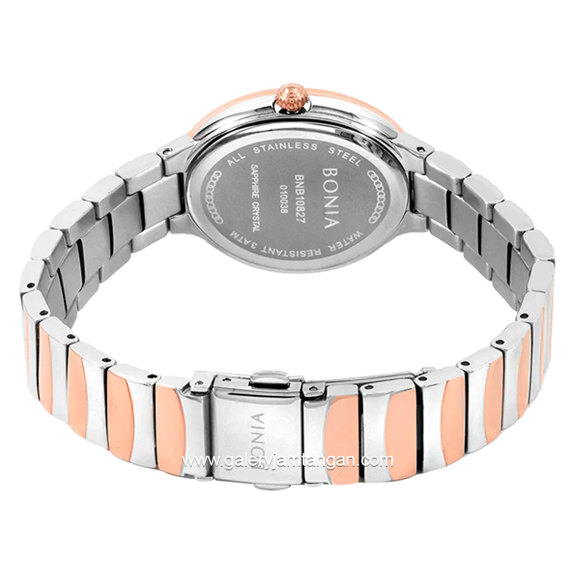 BONIA BNB10827-2613S Silver Rosegold Stainless Steel